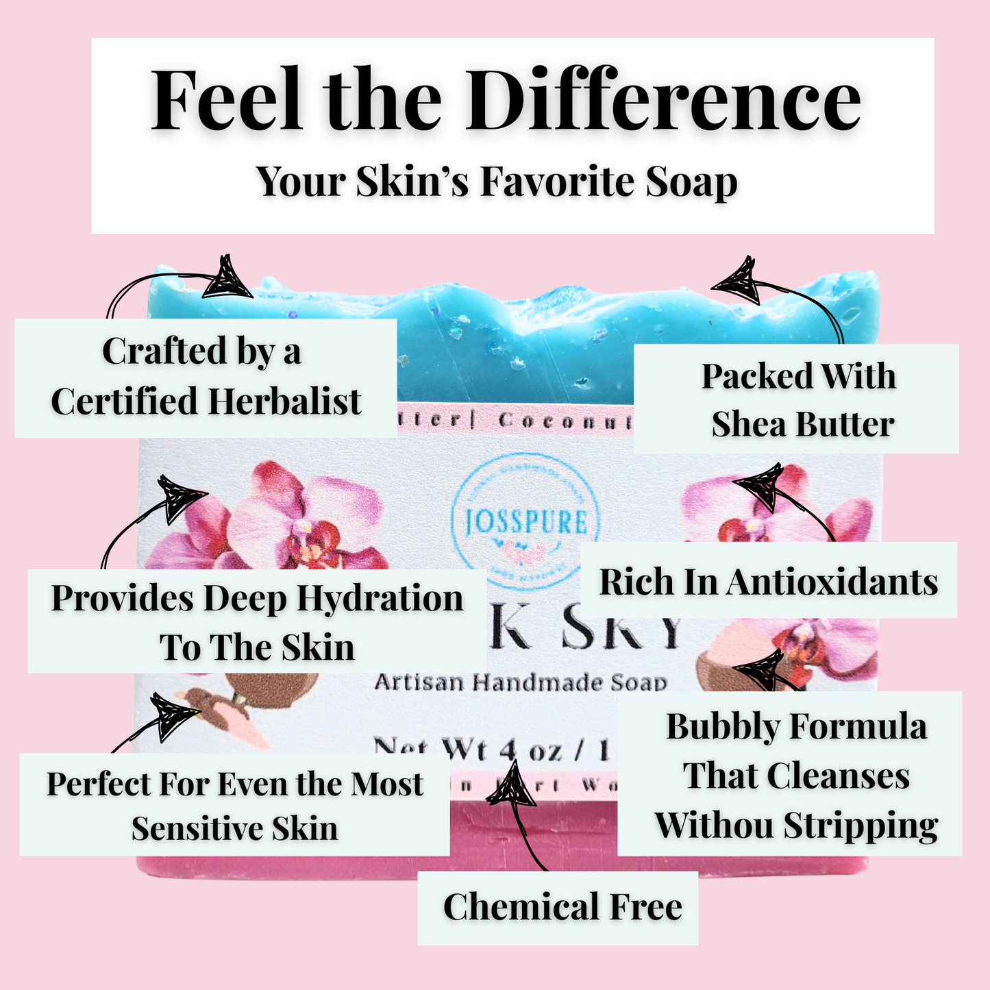 Pink Sky| Sea Salt Summer Shea Butter Soap